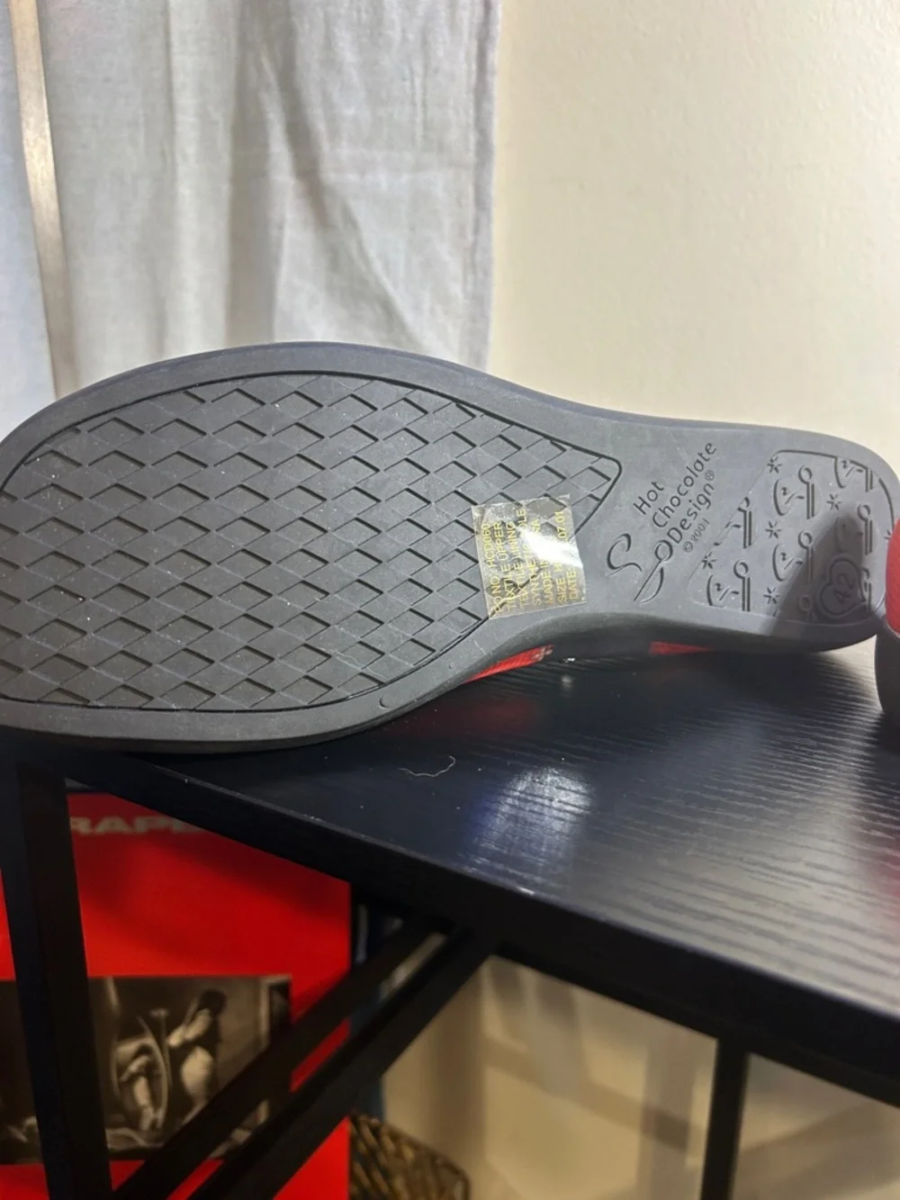 SALE✈️Dark Chocolate Design: Women’s Red & Black Character Mary Jane Flats~NWT’s - Picture 8 of 9